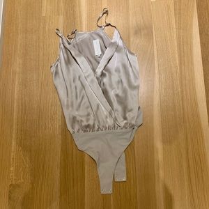 Michelle mason silk bodysuit blouse